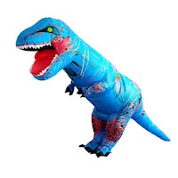 Disfraz Dinosaurio Rex Azul Inflable Adulto Halloween Cosplay