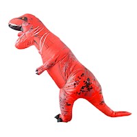 Disfraz Dinosaurio Rex Rojo Inflable Adulto Halloween Cosplay