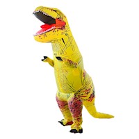 Disfraz Dinosaurio Rex Amarillo Inflable Adulto Halloween Cosplay