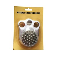 Cepillo dispensador de shampoo blanco para perros y gatos