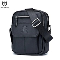 BullCaptain - Morral de Cuero Mate DJB-016-BK Negro