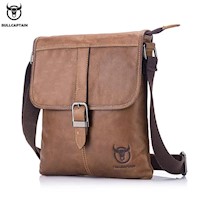 BullCaptain - Morral de Cuero Mate DJB-034-BR Marrón