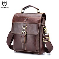 BullCaptain - Morral de Cuero Mate DJB-302-CF Café