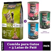 Comida Gato Adulto Leonardo Grain Free Poultry 7.5kg+3 Patés