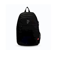 Mochila Porta Laptop Juvenil Medallo Negro Acolchado Unisex