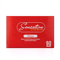 Preservativos SENSATION Fresa Con Puntos CAJA 90 X 3 UND