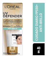 Crema L'Oréal París UV Defender Anti-Brillo sin Color FPS50 40ml