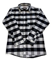 Camisa Leñador Kids Negro Brillante