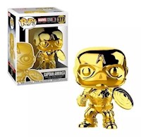 Funko Pop: Marvel: Capitan America (cromo dorado)