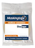 Cinta Masking Tape Multiuso Económica (Embolsado) 3" x 55 Yd | Caja x 24 Rollos