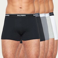 PACK 5 BOXER MEDIO ALGODÓN NEGRO PALMERS