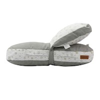 Doble Almohada de Lactancia Multifuncional  - Modelo Luna Estrellas - Soporte Durante la Lactancia y Estimulación