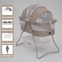 Cuna Portátil Plegable Para Bebé EBABY »DOLLY» BEIGE