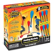 Stomp Rocket Lanzacohetes de duelo original para niños, divertido juguete al aire libre