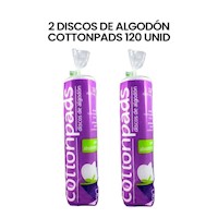 2 Discos de Algodón Cottonpads 120 UNID