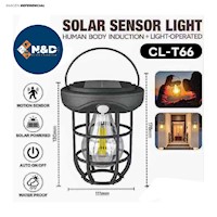 Foco Luz LED SOLAR Con Sensor de Movimiento Recargable