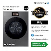 Secadora Samsung Bespoke AI 17KG DV90F17CDSPE Acero Oscuro