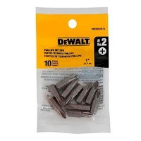 Punta Phillips 2 (PH2) 25mm Bolsa Pack 10 Und DW2002B10 Dewalt