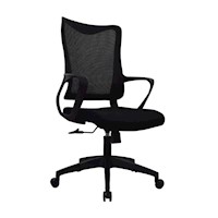 Silla de Oficina Giratorio Rigs Gerente Tela Negro Ofideas