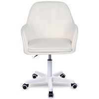 Silla Giratoria de Escritorio Oficina Buckingham Soft Blanca