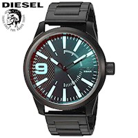 Reloj Diesel Rasp DZ1844 Para Hombre Cristal Iridiscente Acero Inoxidable Negro