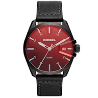 Reloj Diesel MS9 DZ1945 para hombre Fecha Acero Inoxidable Correa de Cuero Negro