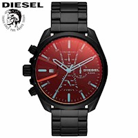 Reloj Diesel MS9 Chrono DZ4489 Fecha Cronómetro Cristal Iridiscente Acero Inoxidable Negro