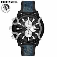 Reloj Diesel Griffed DZ4572 Fecha Cronómetro Acero Inoxidable Negro Correa de Cuero