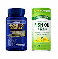 Pack Magnesio Complex 120 Cápsulas + Omega 3 120 Softgels
