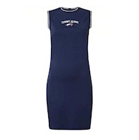 Vestido Ajustado Sin Mangas Tommy Jeans Azul