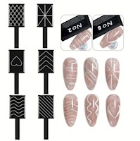 Set de 12 Imanes de Ojo de Gato para Uñas - Diseños Únicos y Herramienta