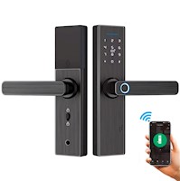 Cerradura Inteligente Smart Chapa Biométrica Wifi X8 Negro