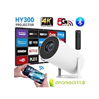 Proyector Portátil HY300 Smart 4K Android11 con Wifi y Bluetooth