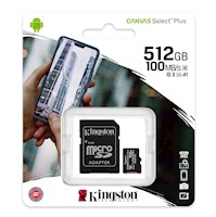 Memoria Micro Sd Kingston Original 512 Gb. Clase 10 100 Mb/s