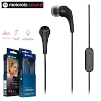 Audífonos Motorola Earbuds 2-S In ear, ligero, micrófono incorporado c/negro
