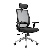 Silla Ergonómica Aeron Presidente Brazos 3D Aluminio Negro Ofideas