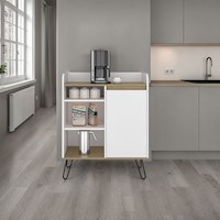 ESTACIÓN DE CAFÉ 1 PUERTA ESPRESSO BLANCO Y FRESNO 99,4X80,1X40,3 CM | TUHOME