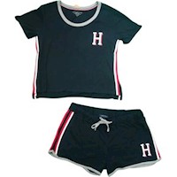 Conjunto pijama 2 piezas Short y Polo Tommy Hilfiger - Azul