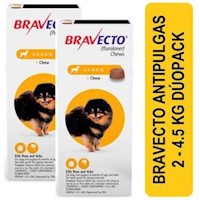 Bravecto Antipulgas para Perros 112.5 mg 2 - 4.5 Kg Dúopack