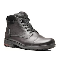 BOTIN HOMBRE PEGADA CUERO CROMO/PRETO 181313-07