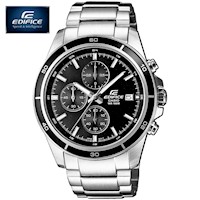 Reloj Casio Edifice EFR-526D-1AV Fecha Cronómetro Acero Inoxidable Dial Negro