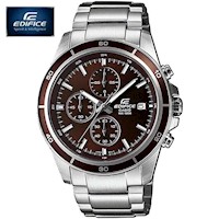 Reloj Casio Edifice EFR-526D-5AV Fecha Cronometro Acero Inoxidable Dial Marrón