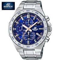 Reloj Casio Edifice EFR-564D-2AV Fecha Cronómetro Acero Inoxidable Dial Azul