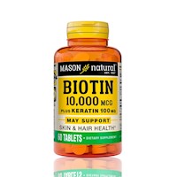 Biotina Mason 10000 Mcg Plus Keratin 100mg 60 Tabletas