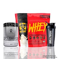 Mutant Whey 5lb Vainilla+Creatina Kevin Levrone 500gr+Shaker