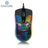Mouse Gamer Geox Ekm 121 USB Luces LED RGB Negro