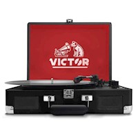 TOCA DISCOS - VICTOR METRO DUAL BLUETOOTH SUITCASE BLACK