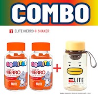 COMBO GOMITAS PARA NIÑOS ELITE NUTRITION KIDS - 2 ELITE HIERRO + SHAKER