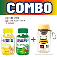 COMBO GOMITAS PARA NIÑOS ELITE - ELITE OMEGA + ELITE MULTIVITAMIN + SHAKER