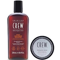 Daily Shampoo 250ml + Cera Grooming Cream 85gr American Crew Men